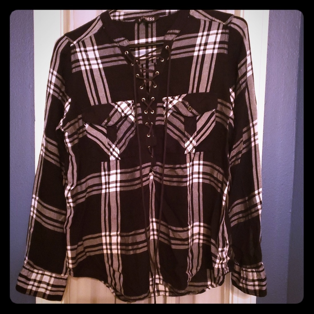 EUC Express Plaid shirt size M